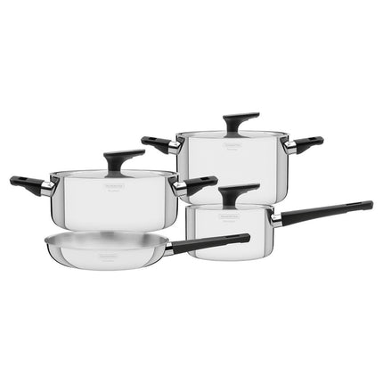 Bateria De Cocina Tramontina 65160/000 Grano 7 Piezas Plateado