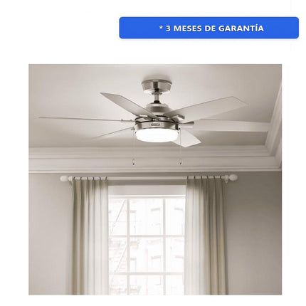 ventilador de techo 53261 toledo níquel cepillado 52 pulgadas