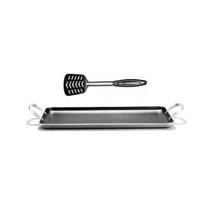 Plancha Comal LAMEX 65012 Grill Texas con Volteador de Nylon 4.0MM