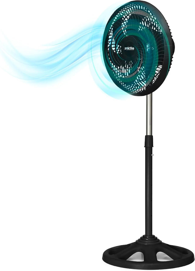 Ventilador de Pedestal Taurus PRACTIKA 10-SF B 10” Negro 3 Vel Altura Ajustable (66 a 88 cm) |