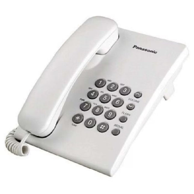 Teléfono Alámbrico Panasonic KX-TS500MEW Una linea Negro