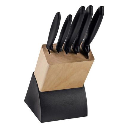 Juego Cuchillos Tramontina 23498072 Plenus Negro En Cepo 6pz