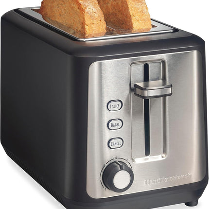 TOSTADOR HAMILTON BEACH 22996G 2 REBANADAS GOURMET NEGRO C/INOX