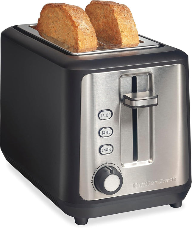 TOSTADOR HAMILTON BEACH 22996G 2 REBANADAS GOURMET NEGRO C/INOX