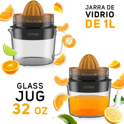 Exprimidor de Cítricos TAURUS CITRIX Jarra de Vidrio de 1 Litro
