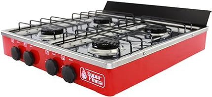 Parrilla de Gas Super Flama 4Q-CA-R 4 Quemadores Cubierta d Acero Inox