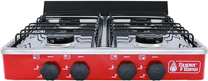 Parrilla de Gas Super Flama 4Q-CA-R 4 Quemadores Cubierta d Acero Inox