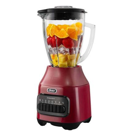 Licuadora Oster® BLSTPEG-RPB con vaso de vidrio y 6 velocidades más pulso