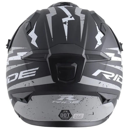 Casco Motociclista Modular Hybrid Hr Sigma Gris Negro L
