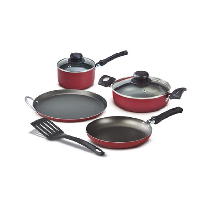 Bateria Lamex 69638 de 7 Pzas Deli Cook Rojo M/Negro 1.3MM