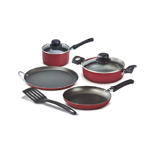 Bateria Lamex 69638 de 7 Pzas Deli Cook Rojo M/Negro 1.3MM