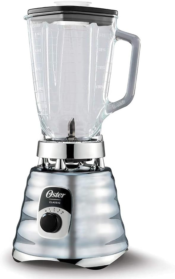 Licuadora Oster BLST4655013 Clásica Cromada con Perilla Ergonómica 3 Vel