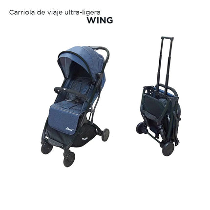 Carriola D´Bebe Wing Azul de Viaje practica y duradera