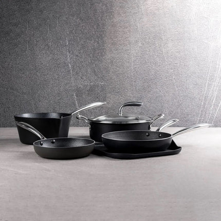 Batería de Cocina 6 Piezas Vasconia 70010456 Urban de Aluminio Negro