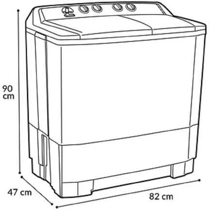 Lavadora Winia 2 Tinas DWM K261PW 13 kg Blanca