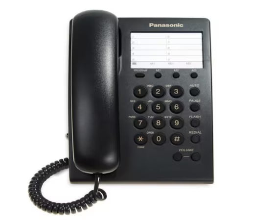 Teléfono Alámbrico Panasonic KX-TS550MEB Negro