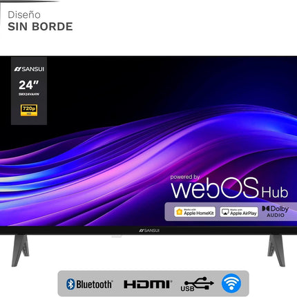Pantalla SANSUI SMX24VAHW TV 24" HD Smart TV, WiFi Sistema Operativo WebOS Series