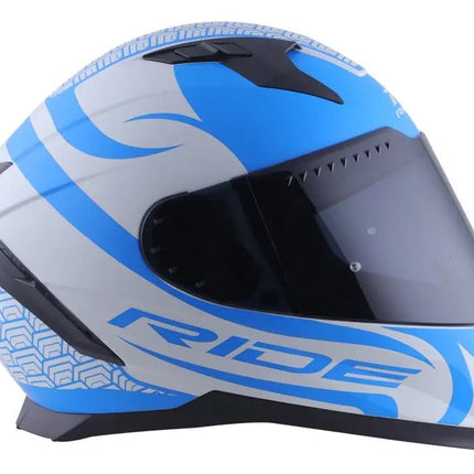 Casco Motociclista Track Sc Triade Azul Solido L