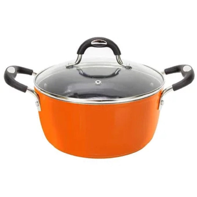 Batería Tramontina 20899467 Monaco 8 piezas Naranja Inducción