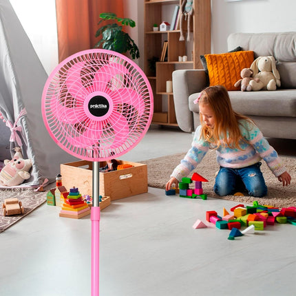 Ventilador Taurus PRACTIKA VENT 10 SF P 10” Rosa 3 Vel Altura Ajustable (66 a 88 cm)