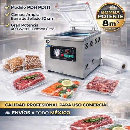 Empacadora Al Vacío PDH PD111 Industrial Acero Inoxidable 30 Cm