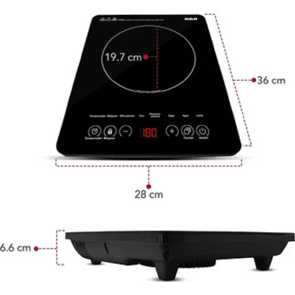 Parrilla RCA RC-12A3 de Inducción Eléctrica 1 Quemador 8 Niveles 1200W