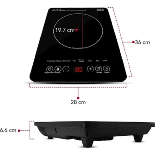 Parrilla RCA RC-12A3 de Inducción Eléctrica 1 Quemador 8 Niveles 1200W