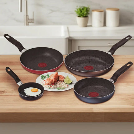 Juego de Sartenes Expert Chef T-Fal 1582700 4 Piezas Antiadherente Aluminio Negro
