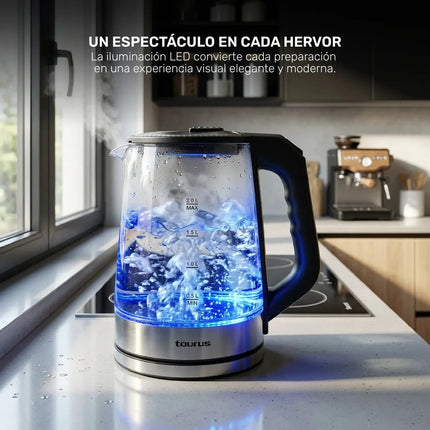 Hervidor Taurus de agua Glazen 1000w 2 litros
