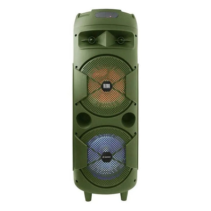 Paquete Bafles Fussion 2X8"40,000 W PBS-2X8004GR Bazooka Verde + Legions PBS-2x8004BL Azul