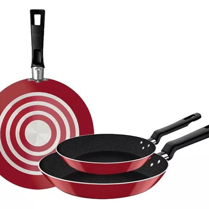 Juego de Sartenes Tramontina Roch 3 piezas Rojo 32300234