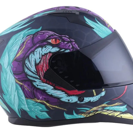Casco Motociclista Integral Track Hr Beastic Ngo/ver L