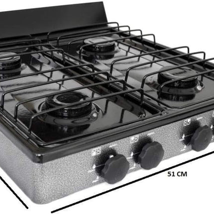 Parrilla de gas Super Flama 4Q-G 4 quemadores con cubierta porcelanizada Gris