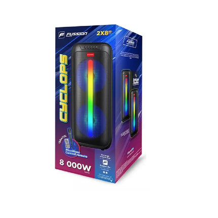 Bafle Fussion PBS-8X2009 Doble 2x8 Fussion Fm Bt Mic Leds Control Potent