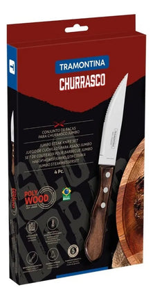 Set Cuchillos Para Asado Tramontina Polywood 21199931 Acero