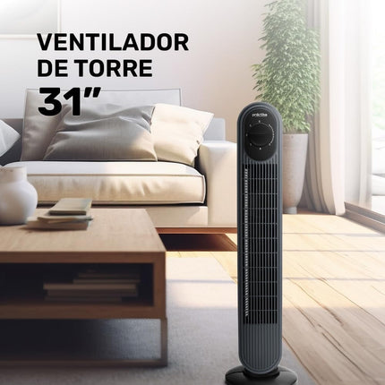 Ventilador de torre Taurus PISA PRÁC 31 pulgadas Negro 3 velocidades