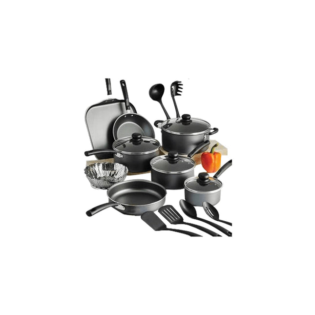 Bateria + Jgo Cubiertos Tramontina 32200267 Primaware 42 Pzs Negra
