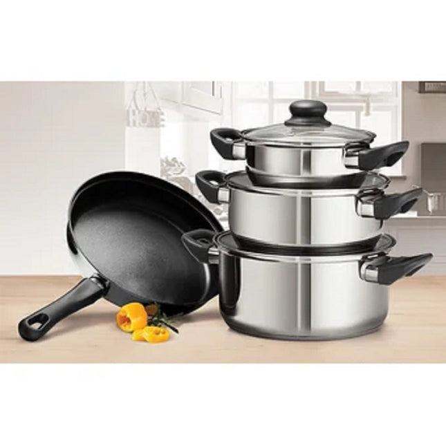 Batería de Cocina Tramontina sirve tambien en INDUCCION 9p Acero Inox