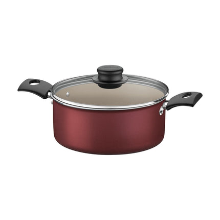 Cazuela Tramontina 20261722 Turim de 22cm Roja y 3,7 litros con tapa