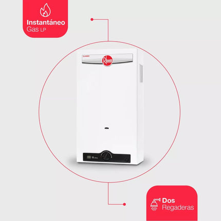 Calentador INSTANTANEO Rheem RHINCHL13P 13 Litros Gas LP