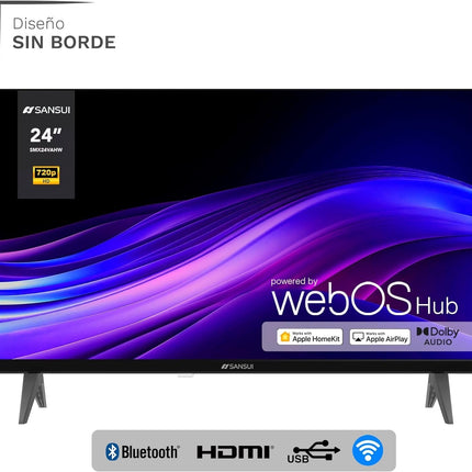 Pantalla SANSUI SMX24VAHW TV 24" HD Smart TV, WiFi Sistema Operativo WebOS Series