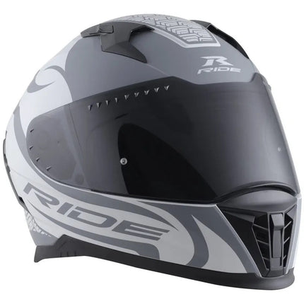 Casco Motociclista Track Sc Triade Gris/ Azul L
