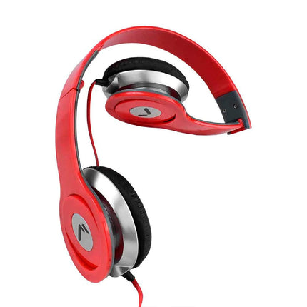 Audífonos Mitzu MH-5026RD Diadema Rojo Plegables Aislantes