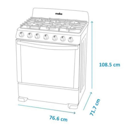 Estufa de Piso Mabe 30" EM7654BFIS3 Acero