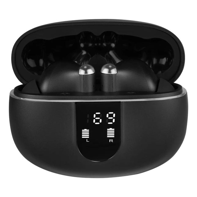 Audífonos Kaiser KH-9130BK true wireless Bluetooth ® con base de carga, negro