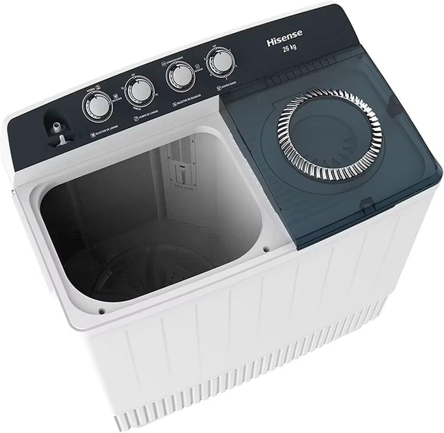 Lavadora Hisense WSA2601PX 2 Tinas 26 kg Lavado/13 kg Centrifugado Blanco