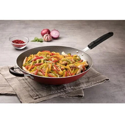 Sarten Wok Tramontina Rojo 20252732 aluminio con revestimiento interno