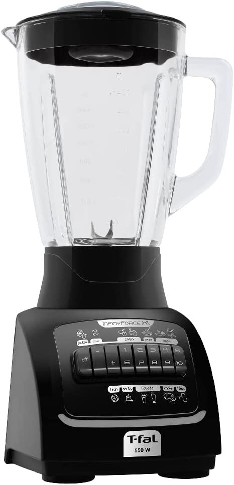Licuadora T-Fal LN8208MX Infinyforce XL 10 Vel 550W de Vidrio de 2.2 L