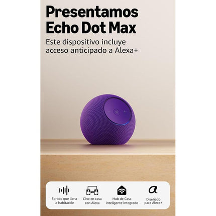Bocina Amazon Echo Dot Max BOD6V1H9PM Morado Glacial Con IA