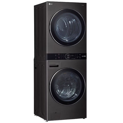 Torre de Lavado LG WK0260B Washtower Carga Frontal Lavadora y Secadora Inverter Ai Dd con Conectividad LG Thinq 22Kg / 22Kg Wk22Bs6 Negra